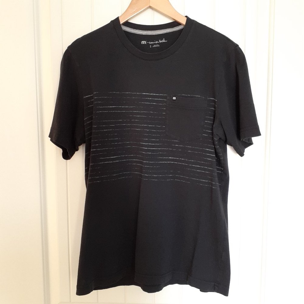 Travis Mathew Outliner Short Sleeve Cotton Tee Black Size S